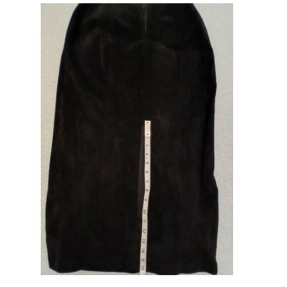 Danier Black Suede Leather Maxi Pencil Skirt - size 12 - Picture 10 of 10